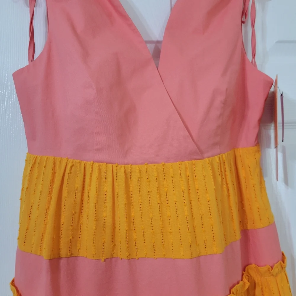 LDT Daphne Maxi Pink and Orange Dress. New with Tags. - Picture 11 of 13